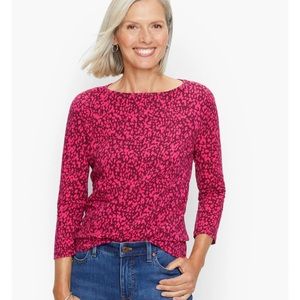 Talbots Pink Patterned Women's Top